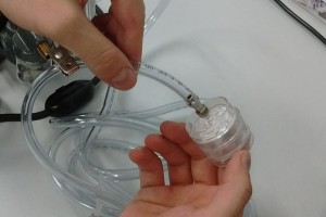 coupling house and air sampling cassette